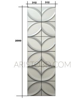 Geometrical panel (PGM_0109) 3D model for CNC machine